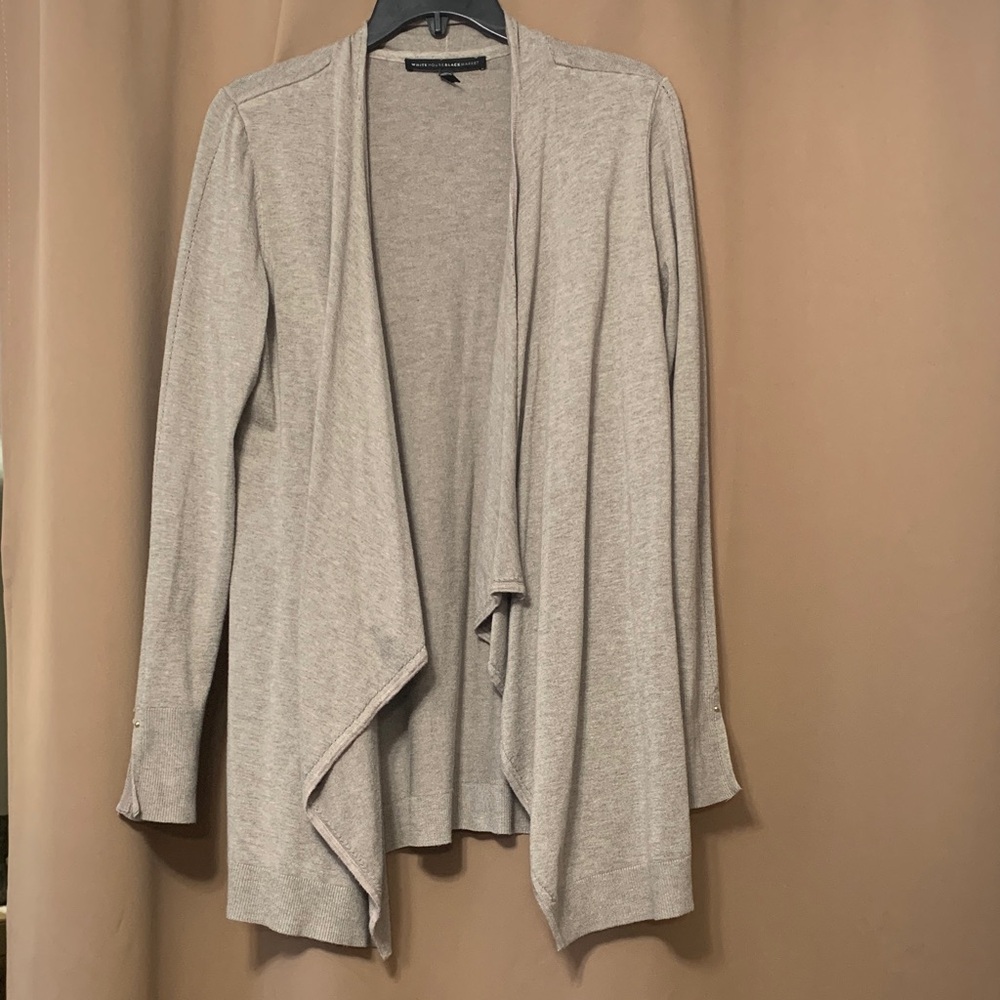 White House Black Market Tan Draped Cardigan
